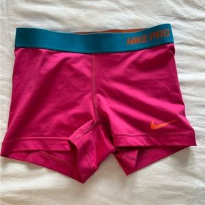 Pink Nike Pros. Size XS